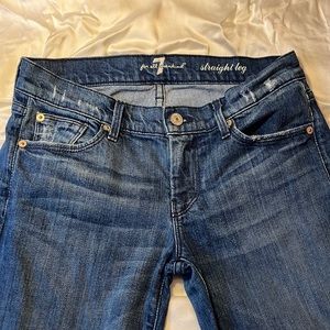 Seven for all mankind straight leg denim jeans size 25